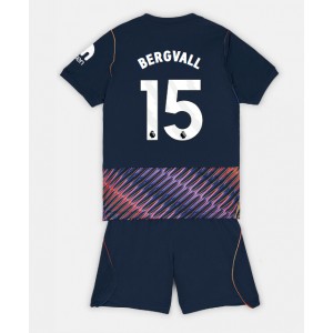 Tottenham Hotspur Lucas Bergvall #15 Jalkapallovaatteet Lasten Vieraspeliasu 2026-27 Lyhythihainen (+ Lyhyet housut)